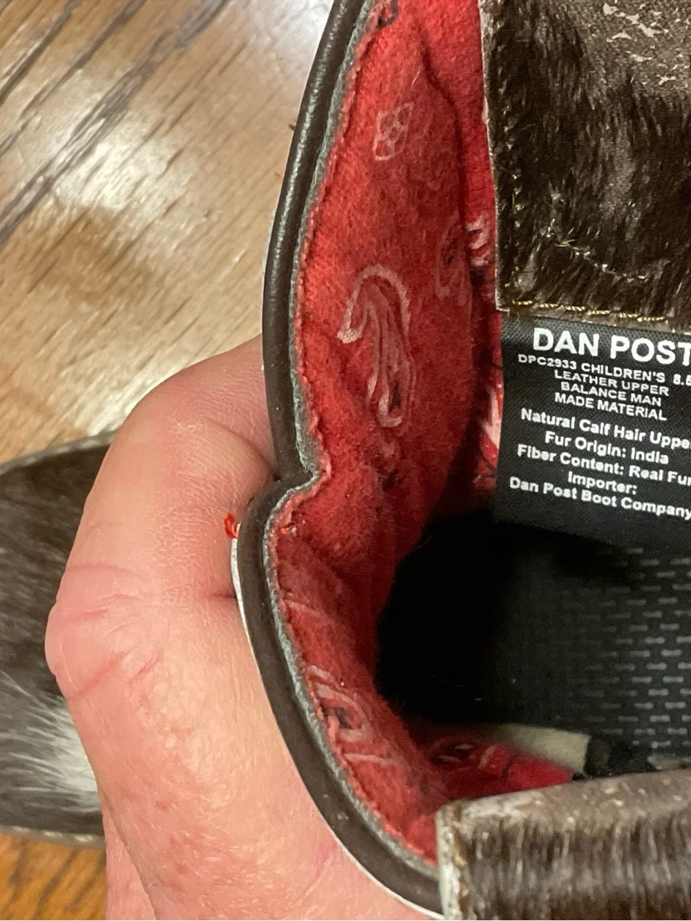 Dan Post cowhide upper